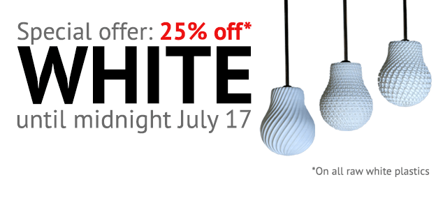 Free your imagination with 25% off all the white non-polished plastic prints | Sculpteo Blog
