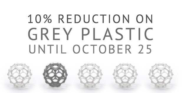 Receive 10% Off All Grey Plastic 3D Prints!