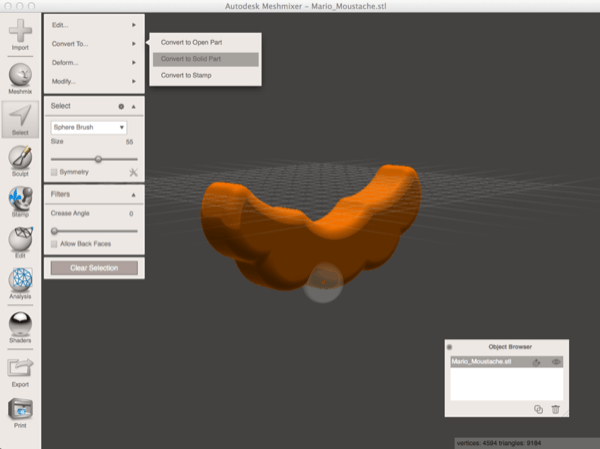 meshmixer:sculpteo 3