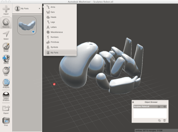 meshmixer:sculpteo 7