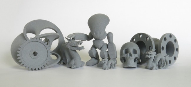 Gray SLS 3D printed Objects