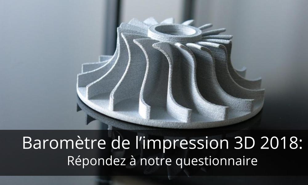 Baromètre de l’impression 3D: répondez à notre questionnaire | 3D Printing Blog: Tutorials, News, Trends and Resources | Sculpteo