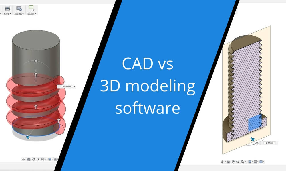 CAD vs 3D modeling software: what is the difference?