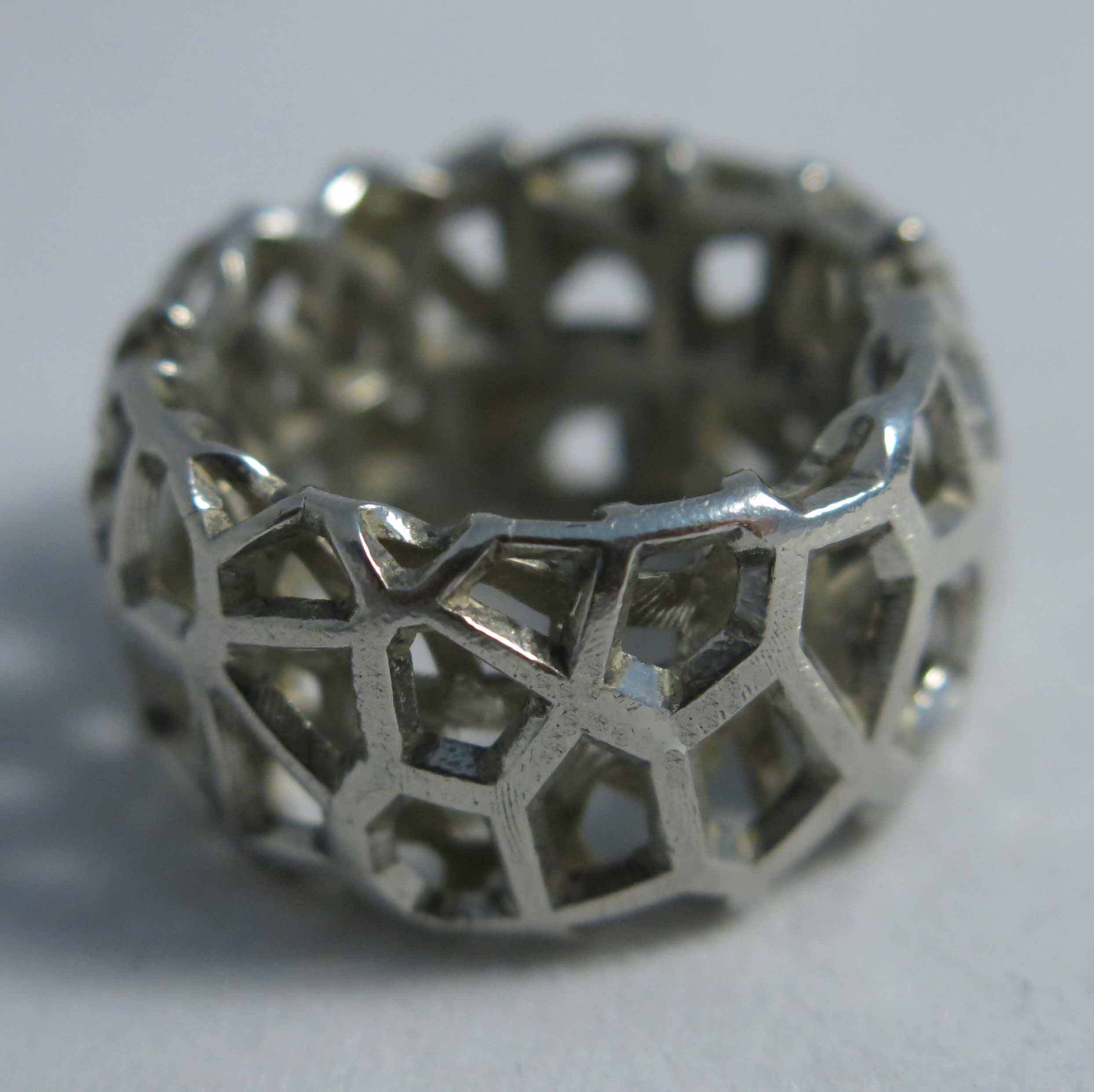 impression 3d metal silver rings