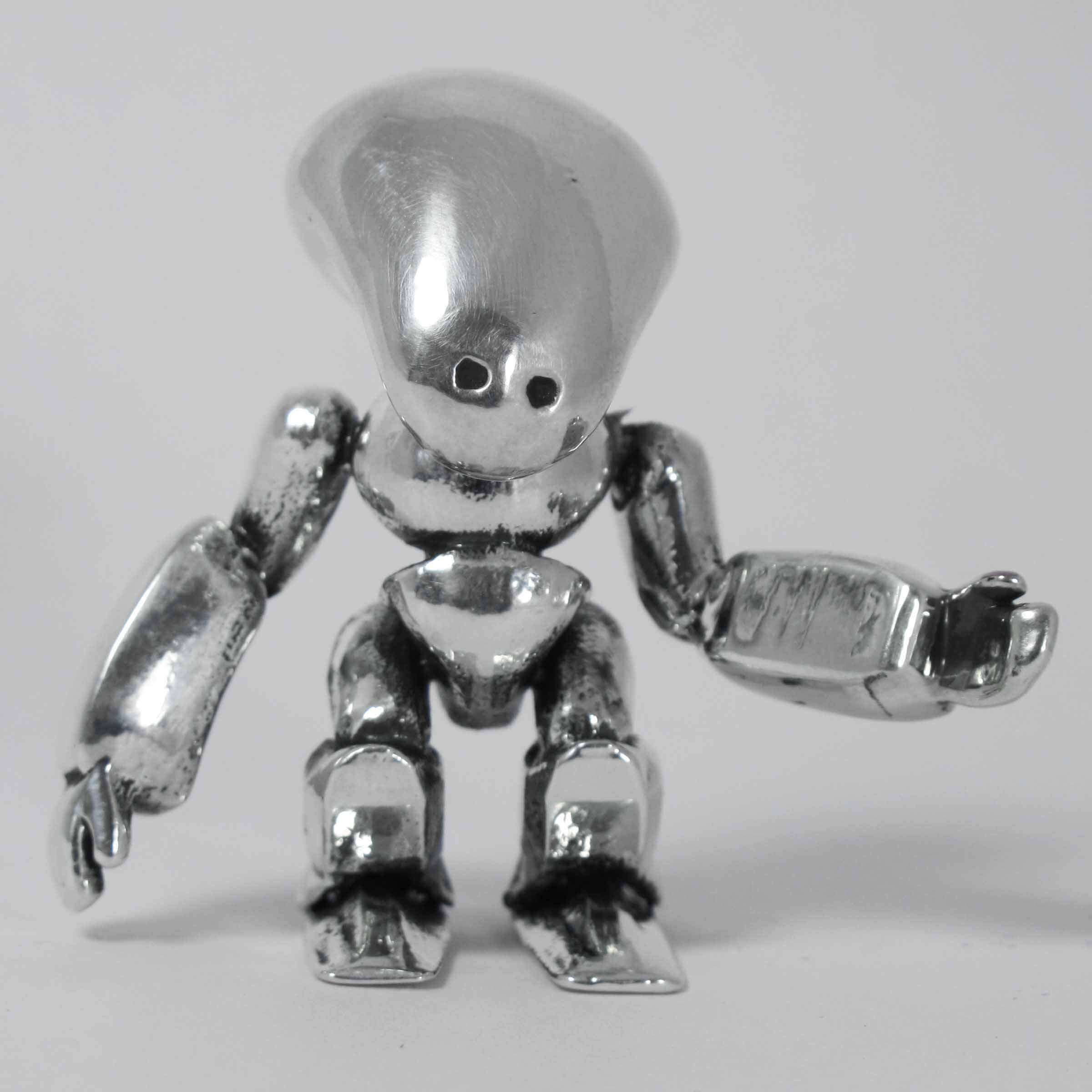 impression 3d metal silver robot