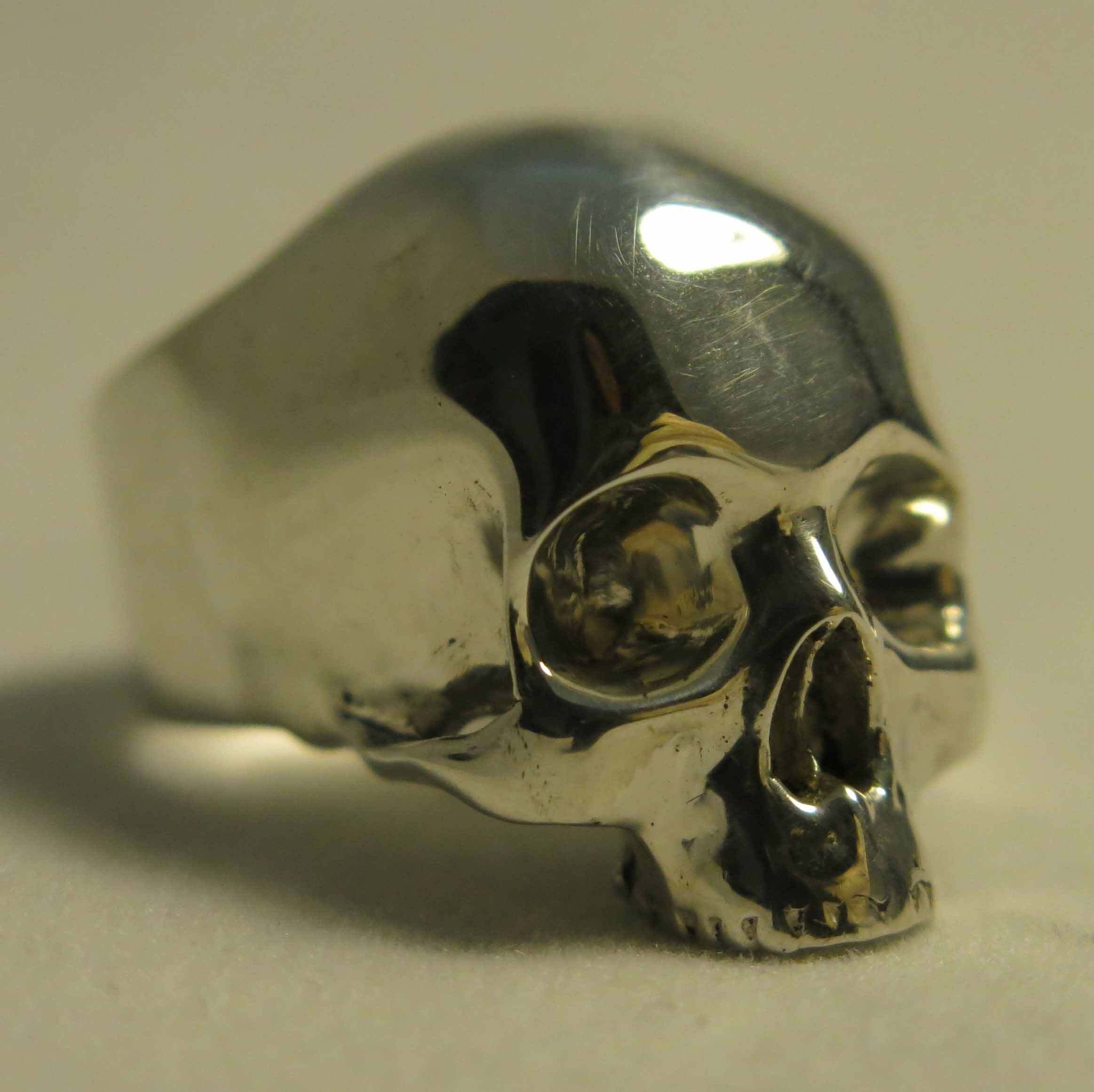 impression 3d metal silver skull