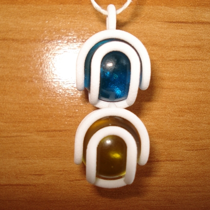 Pendentif à deux billes version 2