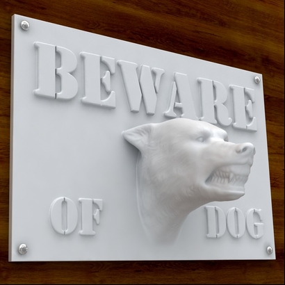 'Beware Of Dog' Sign