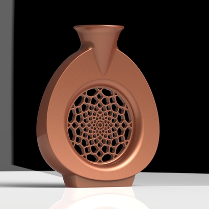 Vase avec trou décoré