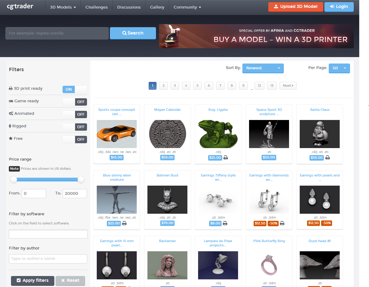 Order 3d Prints In Just One Click On Cgtrader