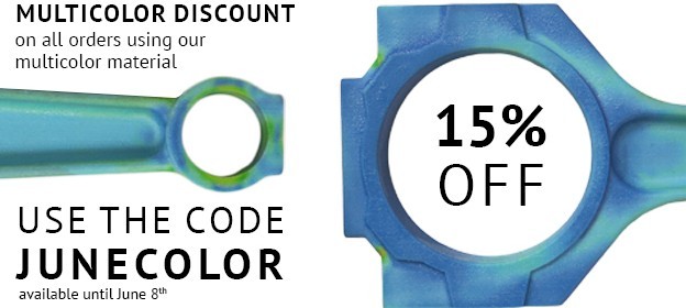 5 days to save 15% on your multicolor 3D prints