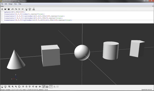 openscad constructive solid geometry primitives