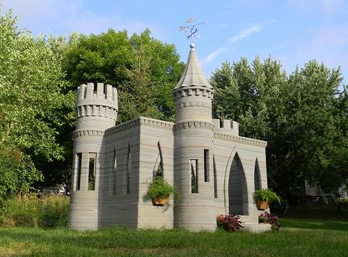 3D printed concrete castle