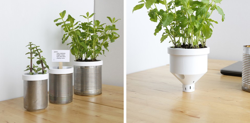 Upcycling to create plant pots with 3D printing