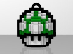 Pixel Art 1-Up Mushroom