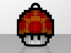 Pixel Art Power-Up Mushroom