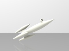 Retro Rocket 1 Pendant
