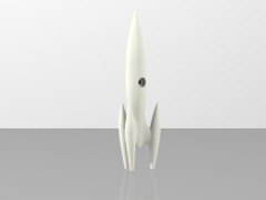 Retro Rocket 1 Miniature (with flight stand hole)