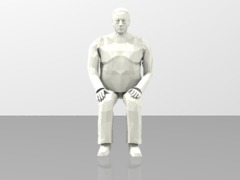 Man Figure Sitting Position  1/20
