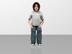 Girl Figure Sitting Position  1/20