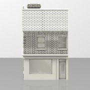 N Scale Topsham town building with storefront 1:148th