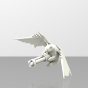 Panda with wings and machine gun
