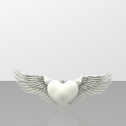 Wings and Heart Pendant