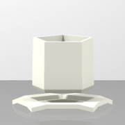 pentagonal espresso cup & saucer