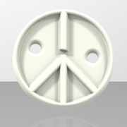 Peace and Love Cloth Button