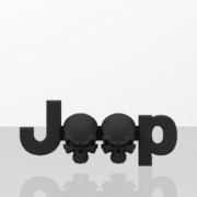 Cuz it's Custom Wicked Skulls Emblem for Jeeps (JK OEM)