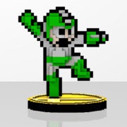 Mega Man Amiibit Figure Leaf Shield