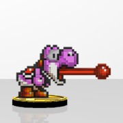 Yoshi Amiibit Figure Pink