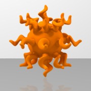twisted_sinus_virus_cell_like_surface_Rho=1_sampling=1440_alpha_