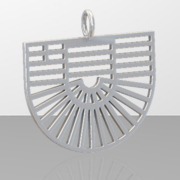 Greek Flag & Sun Symbolic Pendant