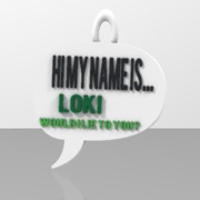 Loki name pendant