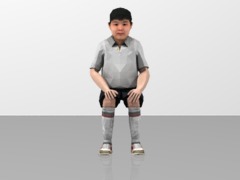 Boy Figure Sitting Position  1/20