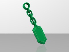 Porte Clé Rubis Vert