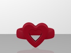 HEART RING RED
