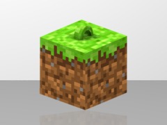 Minecraft Keychain/Pendant Block "Dirt"