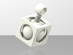 CUBE AVEC SHERE PRISONIERE (porte-clés)