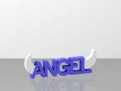 Ecrito 3D "Angel" déco