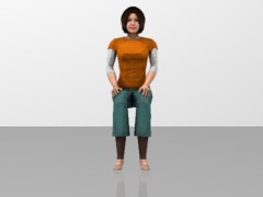 Teenager Girl Sitting Position