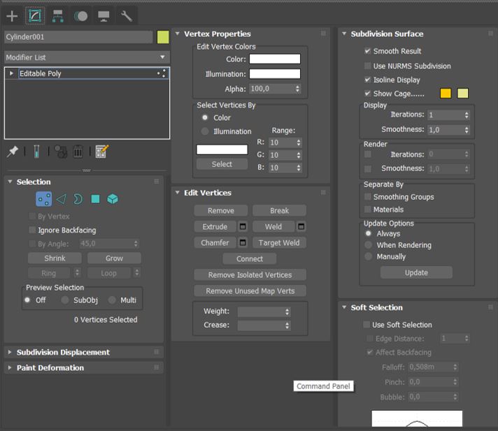 tools to modify the model on 3DS Max