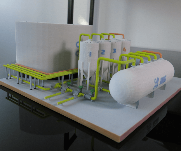 3D printed factory model