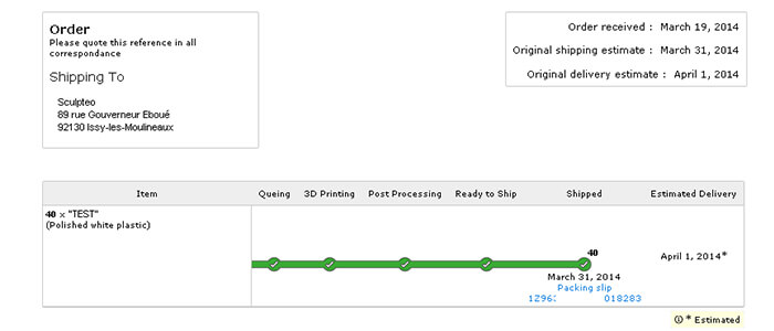 Order status