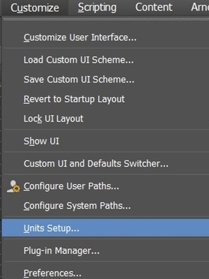 checking the scale and measures at 3DS Max