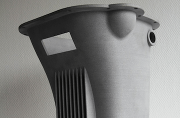 Prototype de carter imprimé en 3D alumide