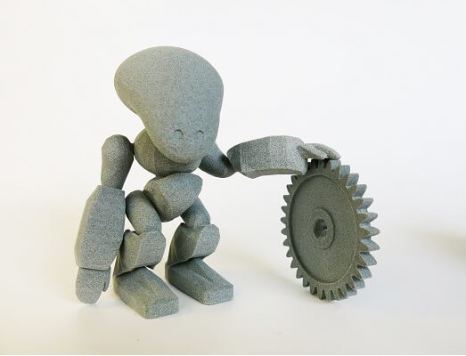 objets en impression 3D plastique grisl