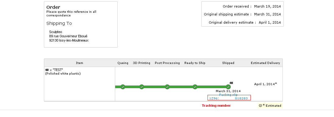 Tracking Status