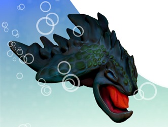 Monstre imprimé en 3D multicolore